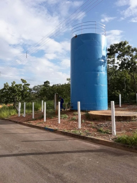 SAAE reforma o reservatório de água do Bairro Novo Jardim em Unaí